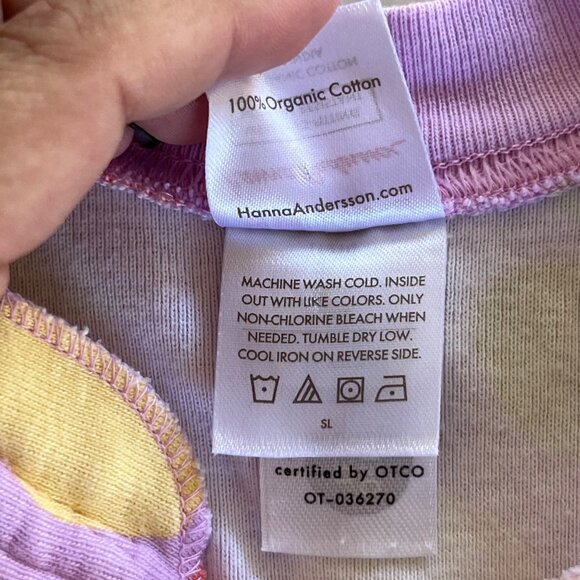 Hanna Andersson HannaJams Sleeper in Citrus Sunshine on Tea Rose Size 0-3mo - Picture 5 of 8